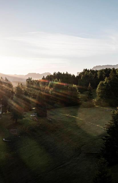 Unser Hotel in der Abendsonne