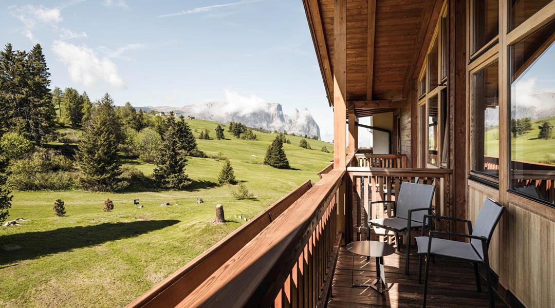 Der Balkon des Doppelzimmers Mountain Superior