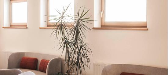 Angoli accoglienti nella sala conferenze