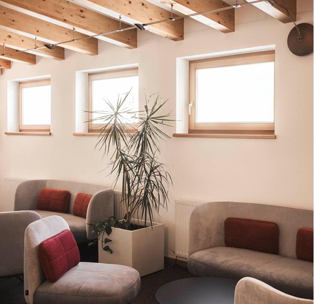 Sitting areas in the conference room