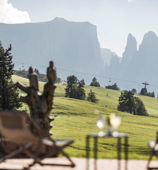 View on the Dolomites from our terrace