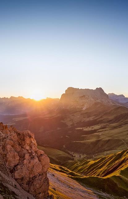Sonnenuntergang in den Dolomiten