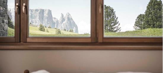 View on the Sciliar from one of the treatment rooms
